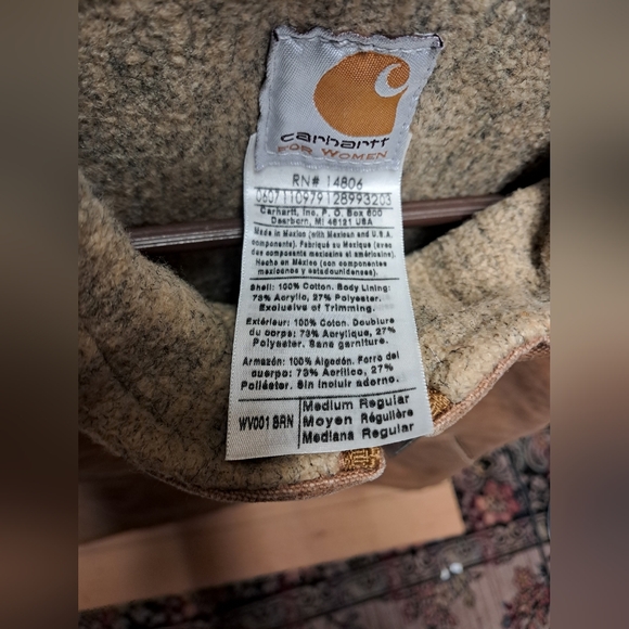 Carhartt Duck Sherpa Lined Vest Size M - Picture 3 of 5